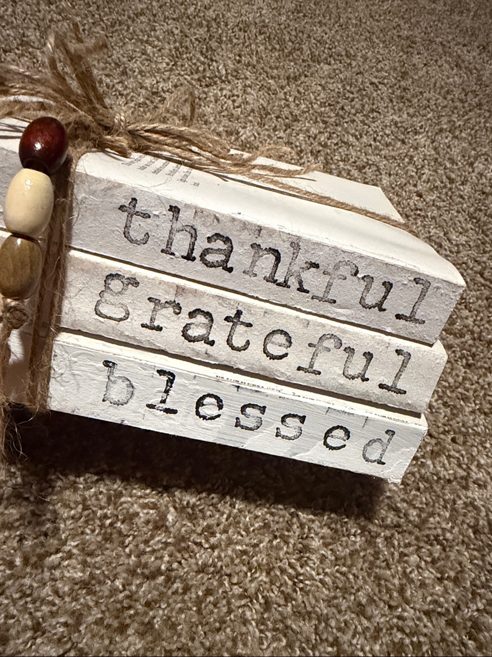 Stack of 3 hand-stamped “rescued” books (8”x5”x4”) - Picture 3 of 9
